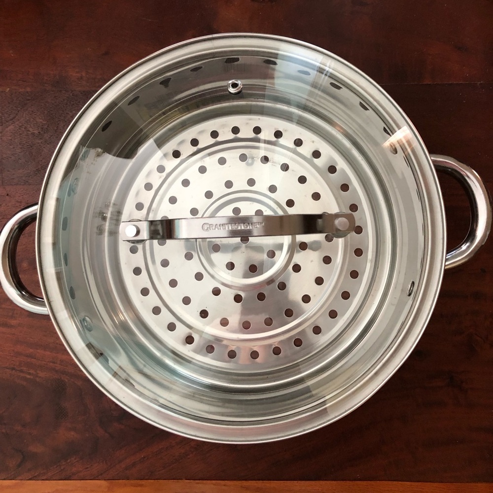 Granitestone Steamer Insert with Glass Lid